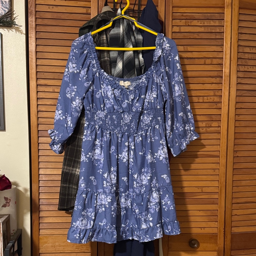 Indulge Blue Floral Dress